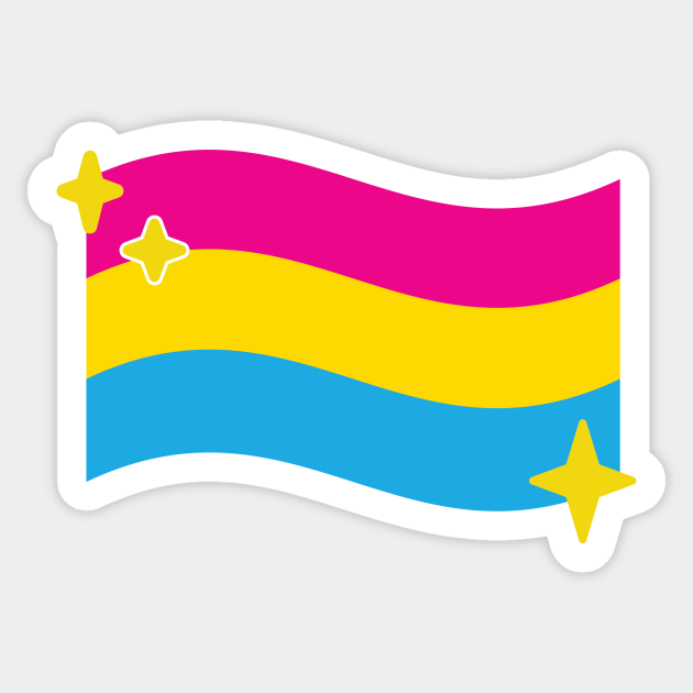 Pansexual Pride Flag Sparkle Emoji Pansexual Sticker TeePublic
